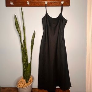 Vintage Italian made dress. Black, sheer, adjustable straps. Women’s size S / 4